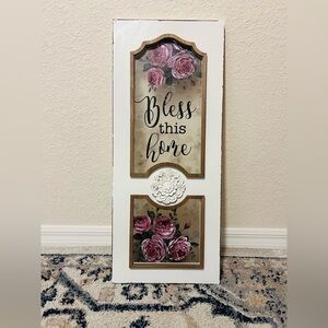 Floral Wall Decor with Inspirational Message